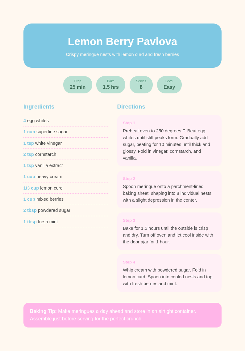 Soft Organic Recipe With Gentle Curves